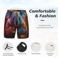thumbnail image 3 of Yiaed Forest Koala Print Mens Swim Trunks Bathing Suit Compression Liner Beach Swim Shorts Swimwear Quick Dry Zipper Pocket No-Chafing Board Short-Medium, 3 of 6