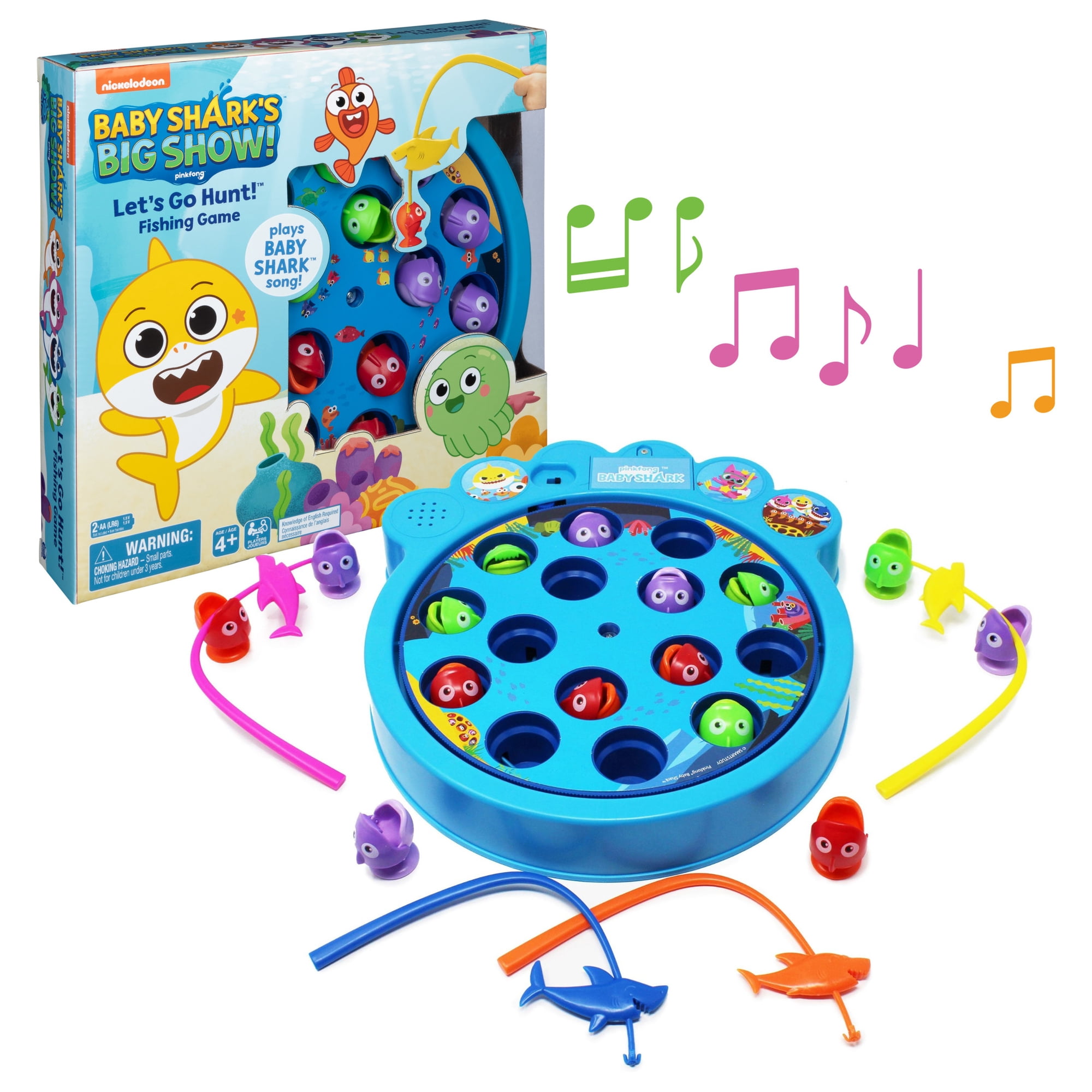 Pinkfong Baby Shark Let's Go Hunt Musical Fishing Game, for Families and Kids Ages 4 and up