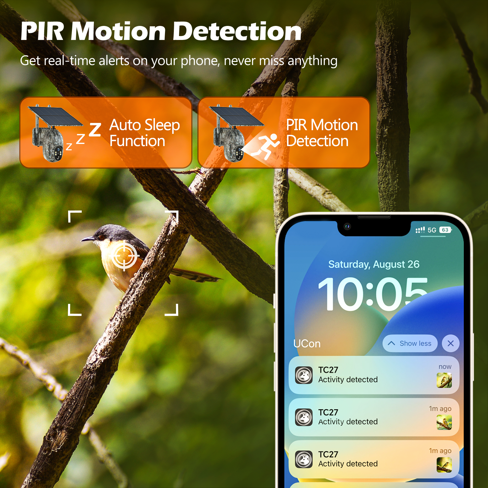 CAMPARK 4G LTE Cellular Trail Camera 2 pack, 2.5K PTZ Wireless 10400mAh Solar Battery SIM Card Night Vision Motion Detection Waterproof No WiFi Need