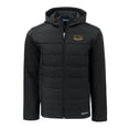thumbnail image 2 of Men's Cutter & Buck  Black Wisconsin-Milwaukee Panthers Evoke Hybrid Eco Softshell Recycled Full-Zip Hoodie Jacket, 2 of 3