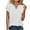White, variant on Horkkom Womens Summer Tops Solid Color V Neck Short Sleeve Shirts Casual Loose T Shirts L
