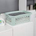 thumbnail image 5 of Sterilite HipHold Laundry Basket, 1.5 Bushel Plastic Clothes Hamper, Mint, 12 Pack, 5 of 8