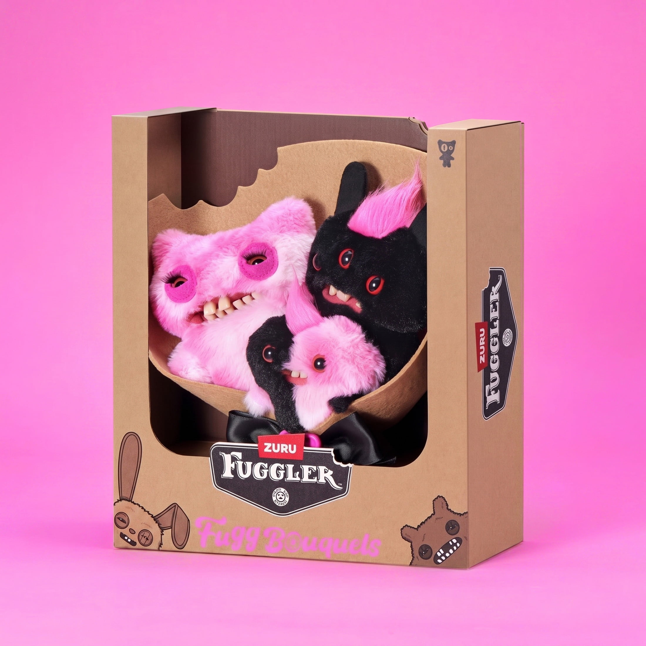 Fuggler Bouquets 2 x 9 Inch, 1 x 3.5 Inch Fugglers (Munch Munch, Reek-o, Munch-o) by ZURU