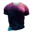 thumbnail image 4 of European And American Round Neck Casual Colorful Style Printed Short Sleeved T-shirt TopL, 4 of 5