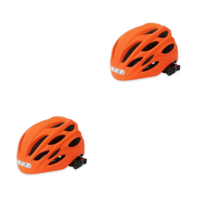 Naiovety Cómodo casco de bicicleta para hombres y mujeres ajustable y transpirable duradero PE impermeable naranja M naranja METRO 2Conjunto