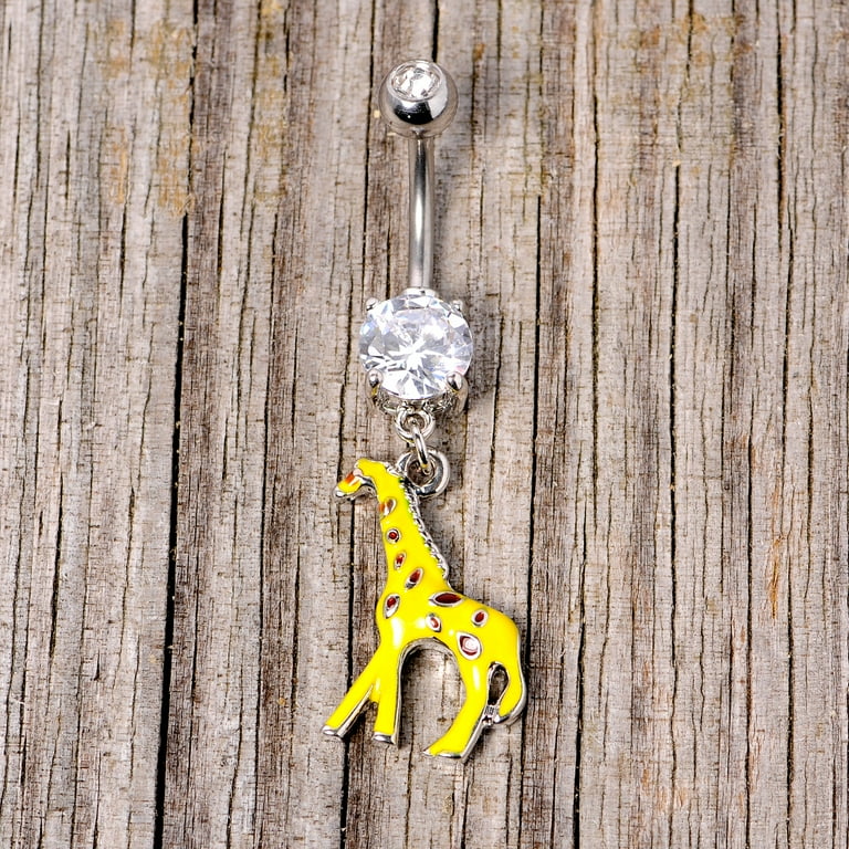Giraffe belly online button ring