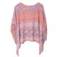 thumbnail image 1 of Poncho de comercio exterior de punto degradado con superposición de murciélago bohemio para mujer, chal de punto, capa con borla, 1 of 5