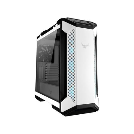 ASUS TUF Gaming GT501 White Edition Mid-Tower Computer Case for up to EATX Motherboards with 2 x USB 3.1 Front Panel, Smoked Tempered Glass, Steel Construction, and Four Case Fans