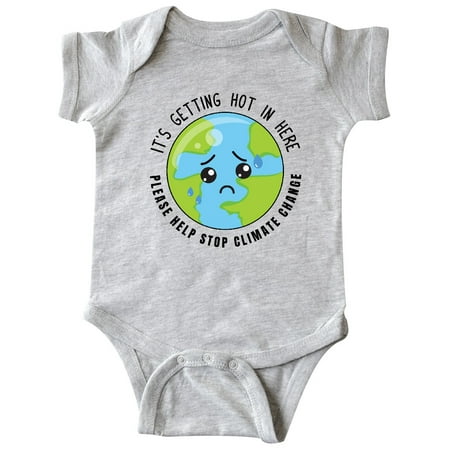 

Inktastic Climate Change It s Getting Hot in Here Sad Planet Earth Gift Baby Boy or Baby Girl Bodysuit