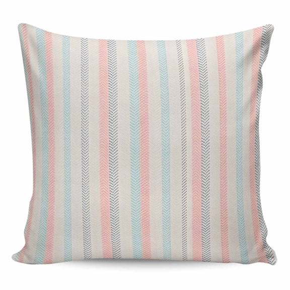 Pink Blue Gray Pillow Covers 26x26 Inch Decorative Throw Pillow Cover, Beige Vintage Simple Abstract Stripes Sofa Pillowcases Accent Cushion Case Home Decor Bedroom Living Room