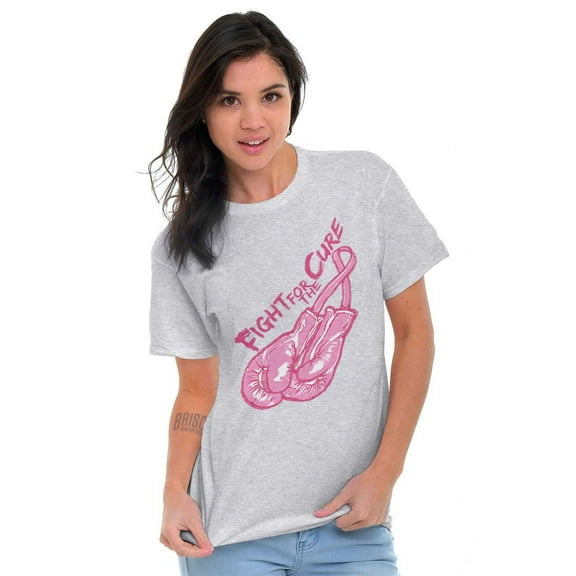 Fight For The Cure Boxing Gloves Women's Graphic T Shirt Tees Brisco Brands S