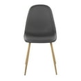 thumbnail image 6 of LumiSource Pebble Contemporary Dining Chairs, Gray/Natural Wood, Set Of 2 Chairs, 6 of 7