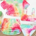 thumbnail image 3 of MZXELPRJD Swim Suits for Teen Girls Girls' Clothing Sets Tie Dye Four Piece Swimsuit Set Toddler Bathing Suit for Girls 10-12 Bathing Suit for Kids Bathing Suit Girls Size 14-16 Father Son Bathing, 3 of 8