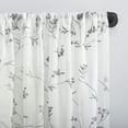 thumbnail image 2 of No. 918 Delia Embroidered Floral Sheer Rod Pocket Curtain Panel, 50"x63", White, 2 of 6