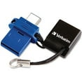 thumbnail image 1 of Verbatim 64GB Store ‘n’ Go Dual USB 3.2 Gen 1 Flash Drive for USB-C™ Devices – Blue, 1 of 2