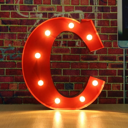 12inch Metal Marquee Letter Lights Vintage Circus Style Alphabet