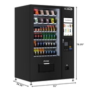 Refrigerated Snack and Drink Vending Machine with 60 Slots and 22 Inch Touch Screen with Bill Acceptor in Black (KM-VMRT-50-B)
