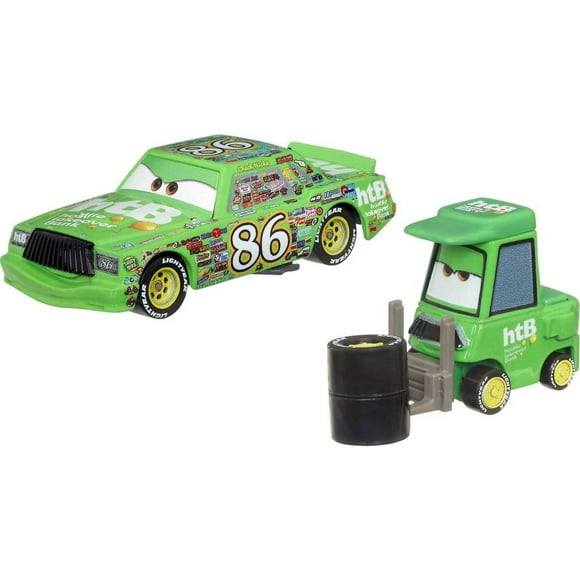 Disney and Pixar Cars 3 2-Pack Chick Hicks and Pitty Chick Hicks, 1:55 scale Die-Cast