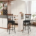 thumbnail image 4 of Costway Set of 2 Vintage Bar Stool 24'' 28.5'' Height Adjustable Bistro Pub Chair Steel, 4 of 9
