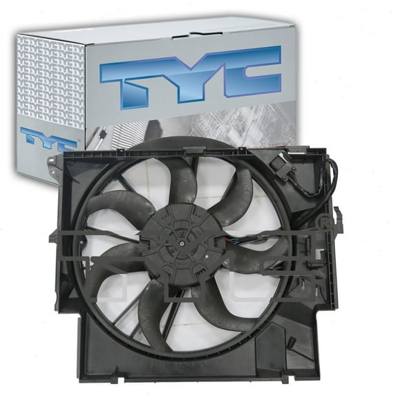 TYC Dual Radiator & Condenser Fan Assembly compatible with BMW 335d 2009-2011