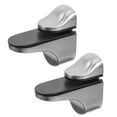 thumbnail image 6 of HEMOTON Durable Wall Mount Glass Shelf Bracket Silver Zinc Alloy Heavy Duty Support Adjustable Design 2pcs, 6 of 8