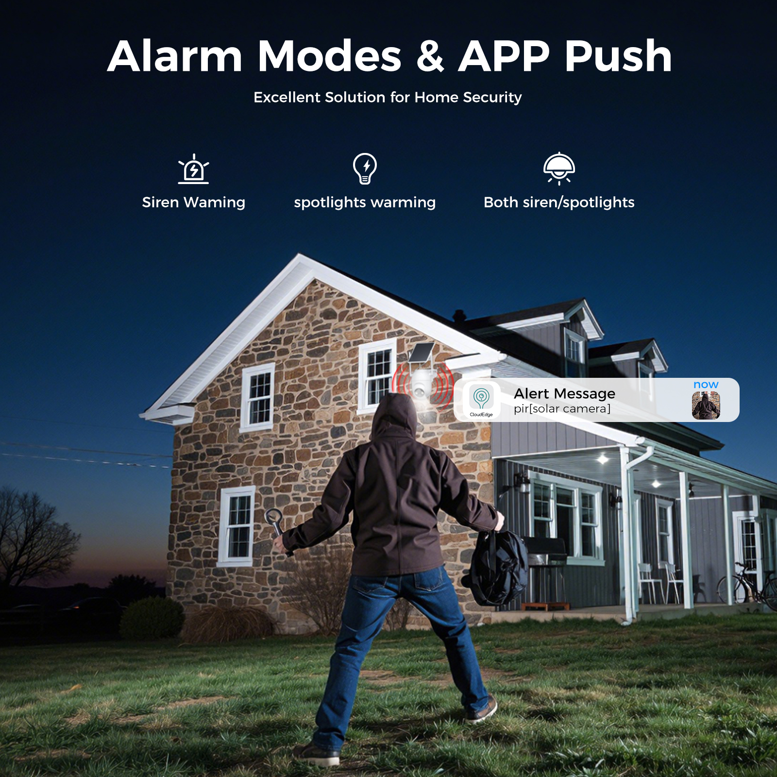 PELARD Solar Wireless Outdoor Security Camera, 4K 360° photo 5