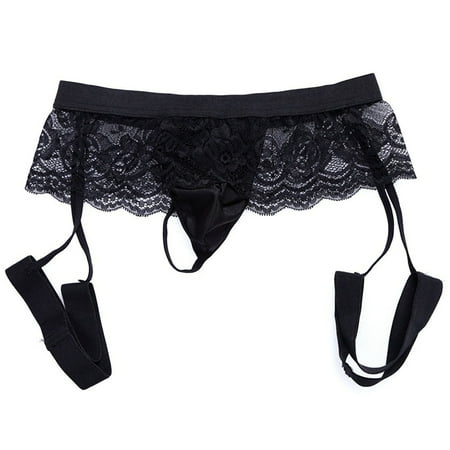 

amousa Underwear Women Mens Underwear Lace Thong Enhance Pouch Bikini Briefs Pants
