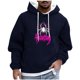 thumbnail image 2 of Sudadera con capucha para hombre, informal, a la moda, con estampado, con cordón, de manga larga, de poliéster, 2 of 5