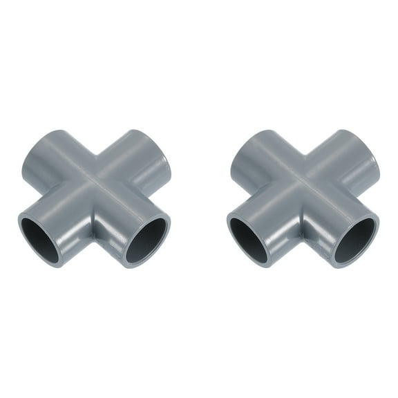 1/2" Fittings, 2Pcs 4 Way Elbow Connector Elbow Corner Fitting, Grey
