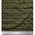 thumbnail image 1 of Soimoi Silk Fabric Wreath Leaves Print Sewing Fabric Yard 42 Inch Wide, 1 of 3