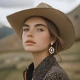 thumbnail image 2 of Aretes Rústicos Couture Western Turquesa para Mujeres, 2 of 6