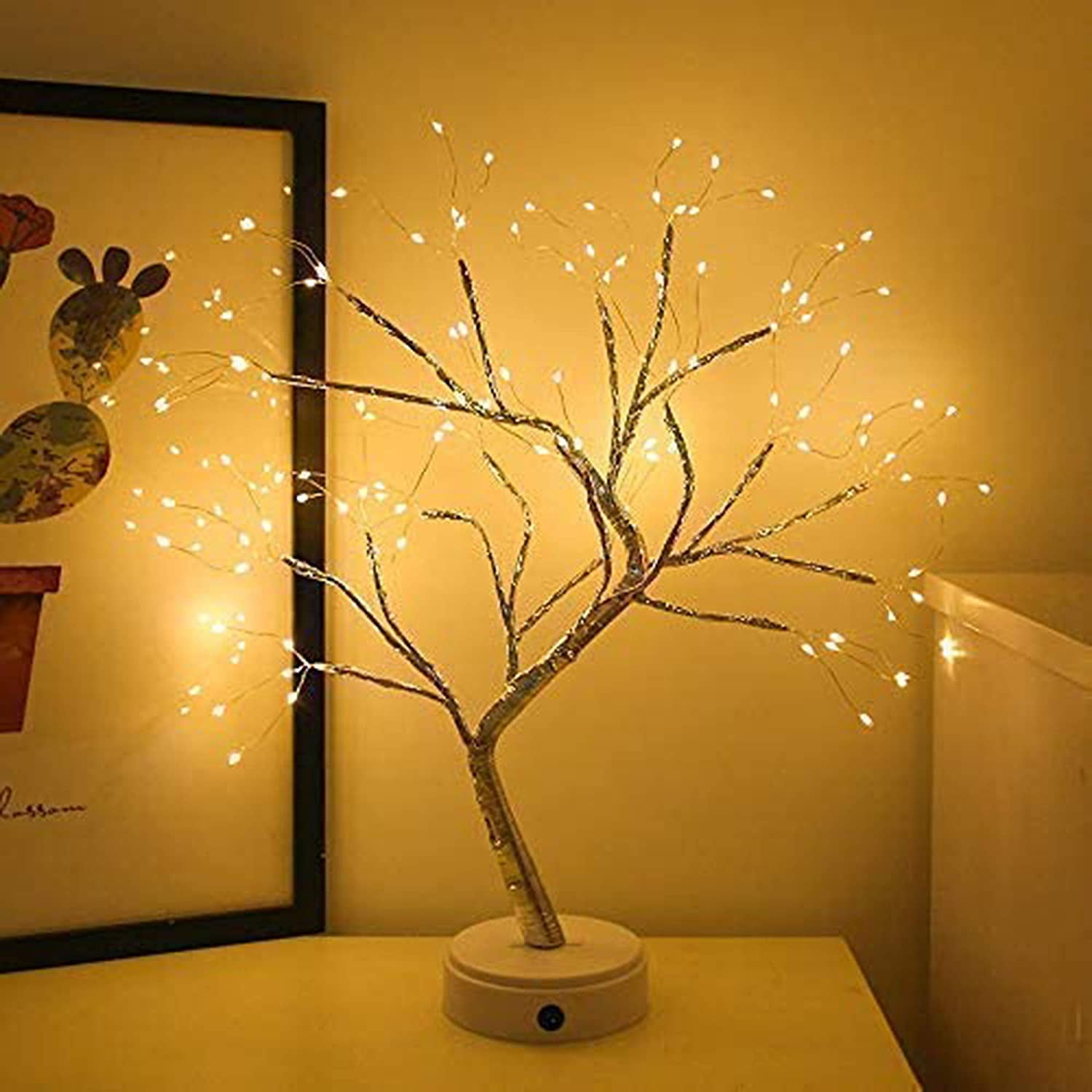 Firefly Bonsai Tree Light 20 Artificial Fairy Light Spirit Tree Lamp With 108 Led Lights Usb Battery Touch Switch Deco Of Children S Room Bedroom Living Room Party Wedding And Christmas