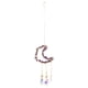 thumbnail image 1 of Atrapasol de luna, prisma de cristal decorativo, portátil, hermoso adorno para ventana del hogar, color morado, 1 of 14