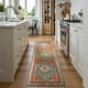 thumbnail image 2 of Alfombra Lahome Boho Tribal, lavable, 60 x 240 cm, color verde oxidado y opaco, 2 of 9