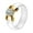 Gold White, variant on Women's Stainless Steel Cut Crystal Inlaid Ceramic Couple Engagement Ring Cubic Zirconia Eternity Wedding Finger Jewelry Silver White Size 12