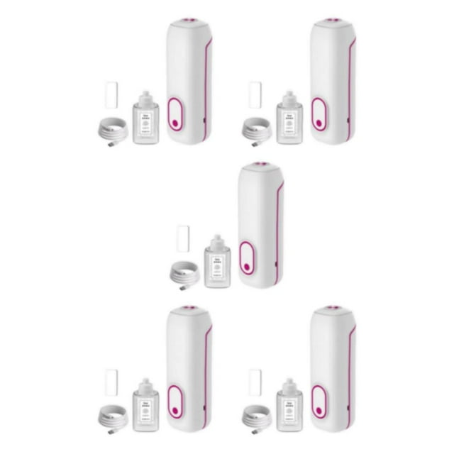 VONKY Stylish Essential Oil Diffuser Home Big Capacity Nebulizing High Mist Output Aromatherapy Device Pink Type C 5Set