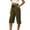 Army Green, variant on Jsaierl Womens Plus Size Capris Pants Summer High Waist Pant with Pockets Relaxed Fit Casual Trousers Lightweight Beach Pants