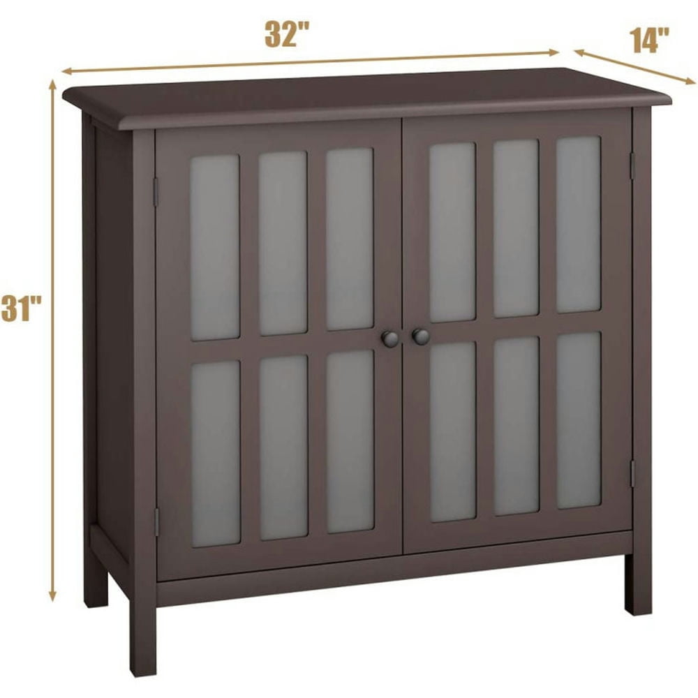 Finihen Kitchen Storage Cabinet, Buffet Sideboard, Glass Door Sideboard Console Storage Buffet Cabinet, for Dining Room, Kitchen, Living Room, Brown Finihen Kitchen Storage Cabinet, Buffet Sideboard, Glass Door Sideboard Console Storage Buffet Cabinet, for Dining Room, Kitchen, Living Room, Brown