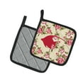 thumbnail image 2 of Fish - Angel Fish Shabby Chic Yellow Roses Pair of Pot Holders, 2 of 3