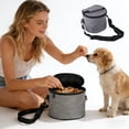 thumbnail image 3 of Outdoor Portable Pet Treat Pouch, Oxford Fabric Dog Food Bag with Adjustable Shoulder Strap, Foldable Puppy Snack Container for Training Walking, Water Resistant Storage for Treats, 3 of 6