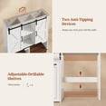 thumbnail image 7 of Farmhouse Over The Toilet Storage Cabinet with Pulley, Bathroom Storage Cabinet with Adjustable Shelf and Open Shelf for Bathroom, Restroom, Laundry, White Brown, 7 of 7