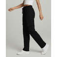 thumbnail image 4 of Real Essentials 3 Pack: Women's Fleece Cargo Sweatpants, Open Bottom Lounge & Athletic Casual Pants with Pockets, 4 of 6