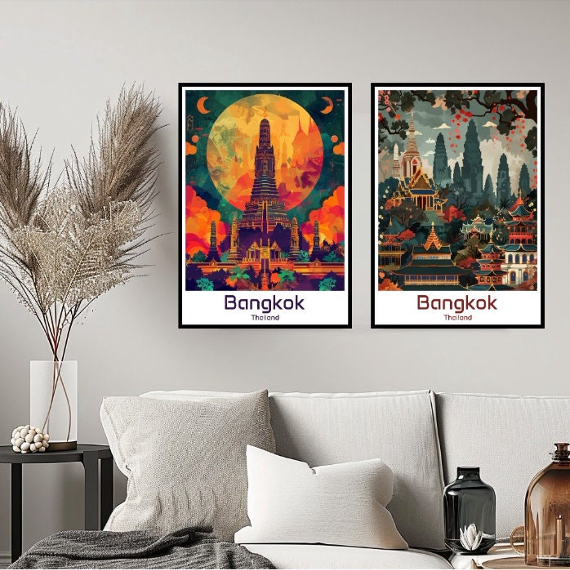 Bangkok Thailand Travel Wall Poster, Set 2, Poster Only