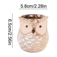 thumbnail image 3 of Cute Owl Ceramic Planter 2.6 Inch, Small Succulent Cactus Flower Pot for Indoor Outdoor Home Office Decor, Animal Style Tabletop Garden Decor Pot Gift, 3 of 6