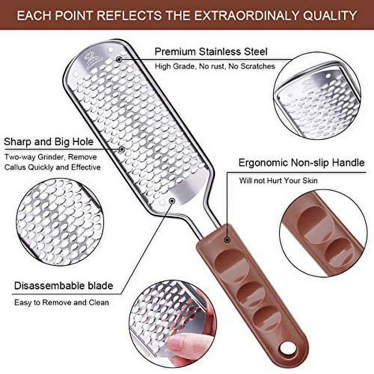 Makartt Foot File Colossal Foot Scrubber Metal Foot Spa Pedicure Tools  Callus Remover for Feet Dead Skin Care Foot Scraper Professional Rasp Callus  Shaver Removal Foot Rasp 1 Count (Pack of 1)