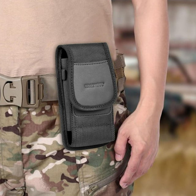 Funda para teléfono, con clip para cinturón Estuche para cinturón Bolsa de cintura para exteriores de nylon Accesorios para viajeros Cubierta completa , Verticales XXL Hugo Funda para teléfono celular