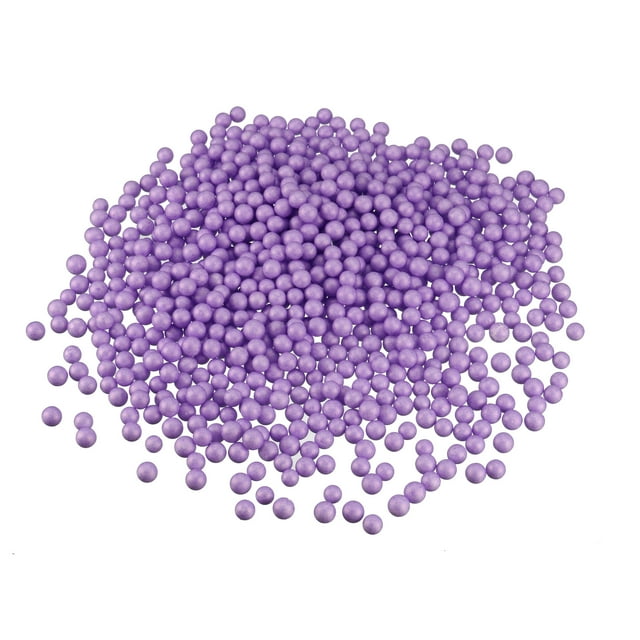 Unique Bargains 0.3' Purple Polystyrene Foam Ball Beads for Crafts and Fillings 1 Pack