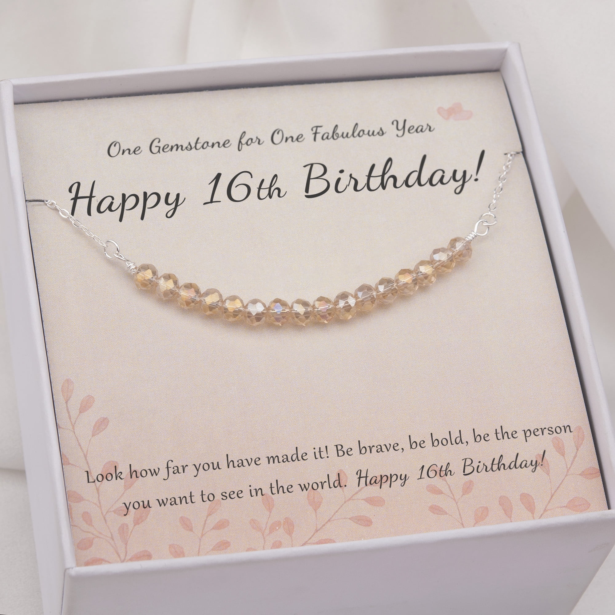 Anavia 16th Birthday Gift for Daughter, Niece 16th birthday gift, 16 Beads Granddaughter 16th Birthday