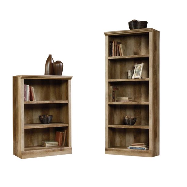 Find bookshelves & bookcases for your home office or living space areas. set of 2 short and tall bookcase set in oak