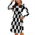 thumbnail image 1 of Rayures Marin avec Ancre Nœud Cœur Robe Évasée Design Mode Grande Taille Robe Ample Rayure Marin, 1 of 5